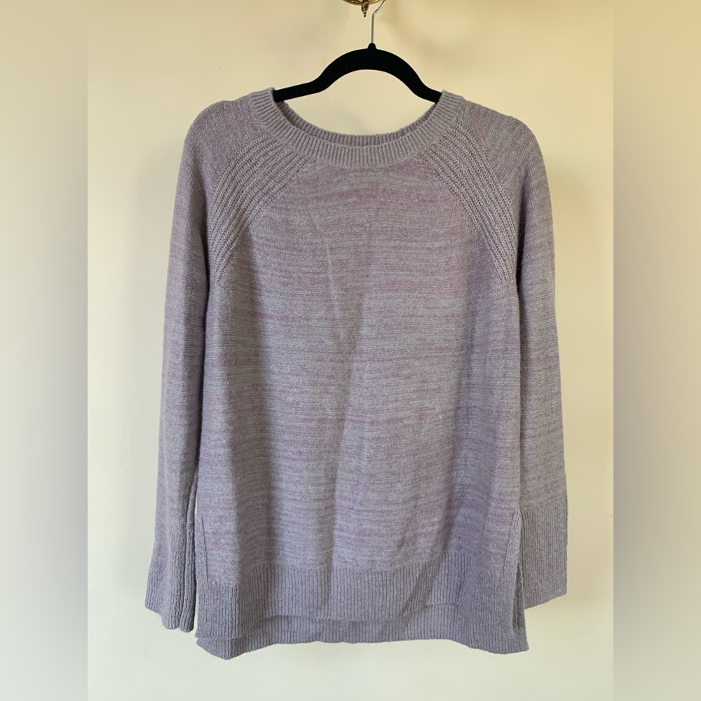 LOU & GREY LAVENDER/PURPLE OVERSIZED KNIT SWEATER IN SIZE SMALL